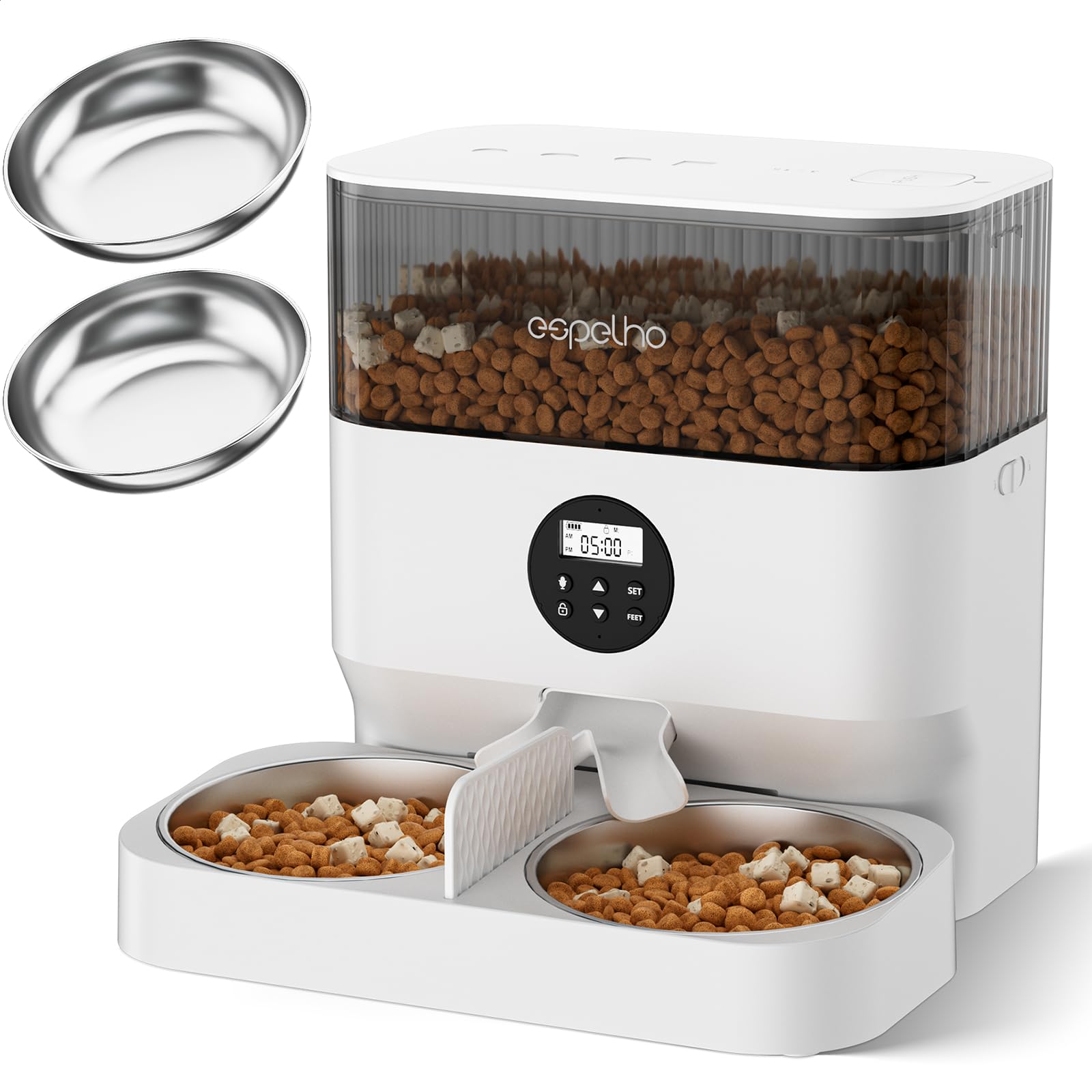 Espelho Automatic Cat Feeder — 5L, 2 Bowls