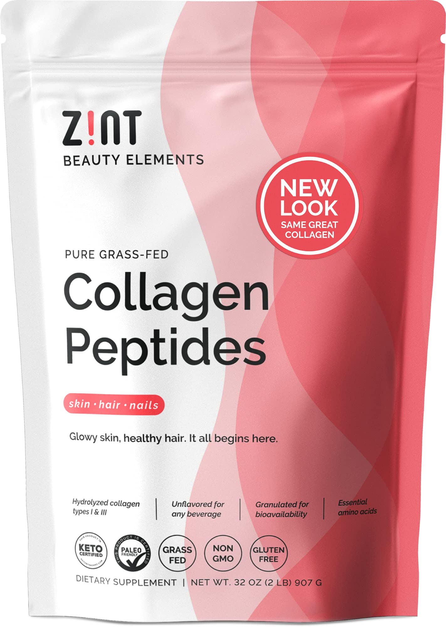 Zint Grass-Fed Collagen Peptides — 32 oz