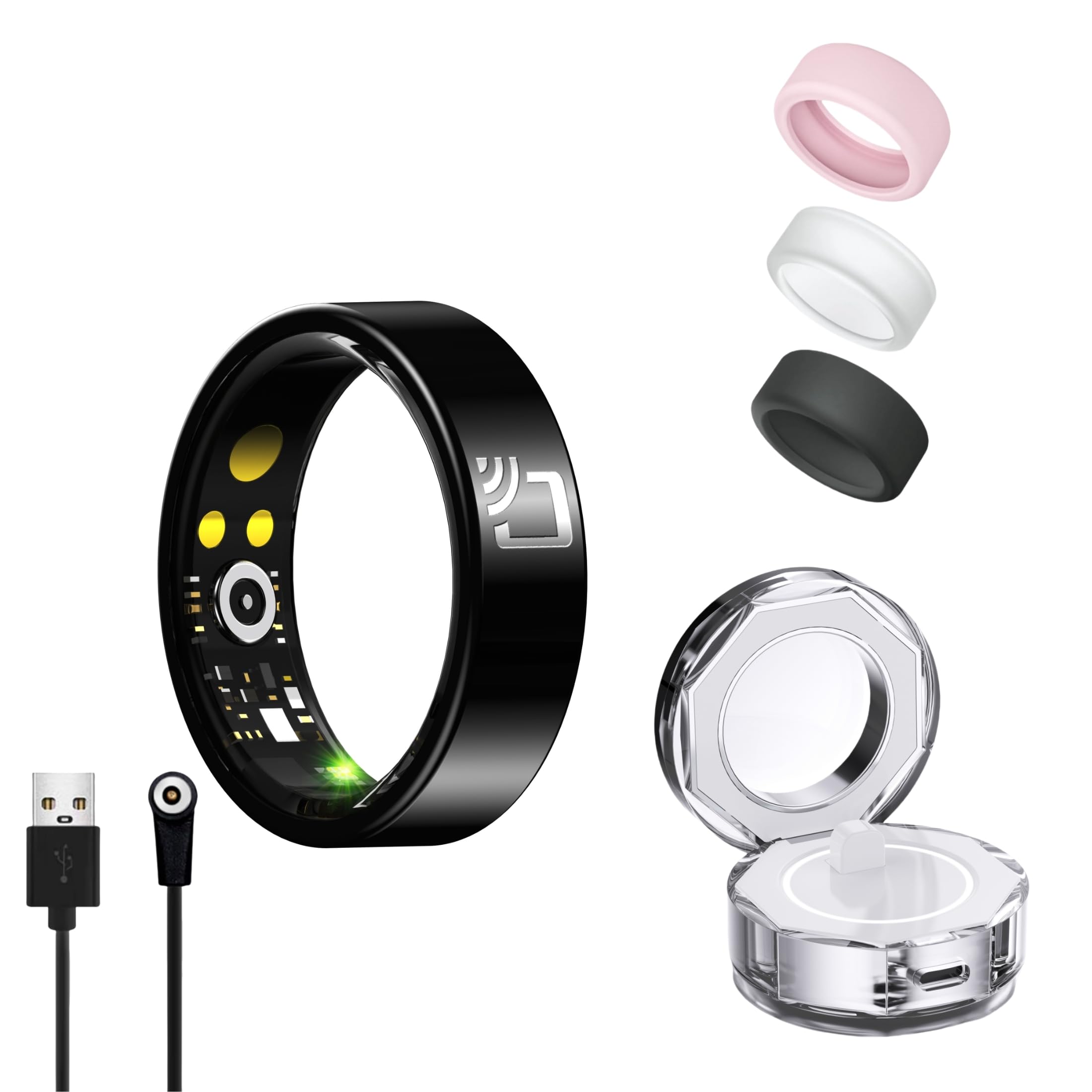 Smart Health & Sleep Tracker Ring — IP68 Waterproof