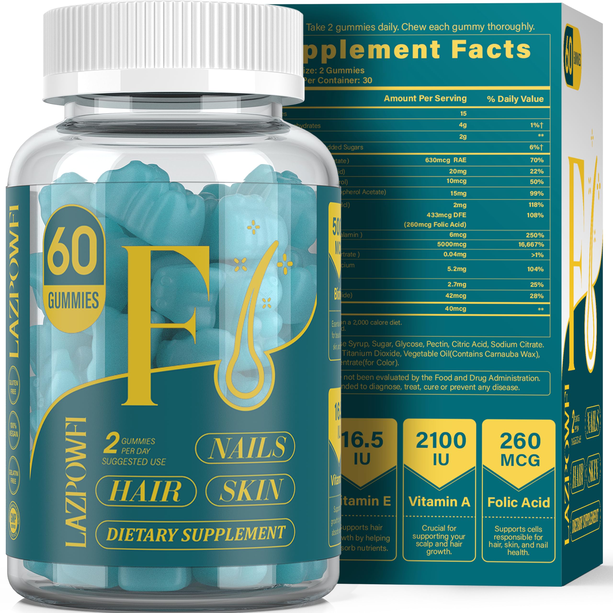 Biotin Hair, Skin & Nails Gummies — 60 ct
