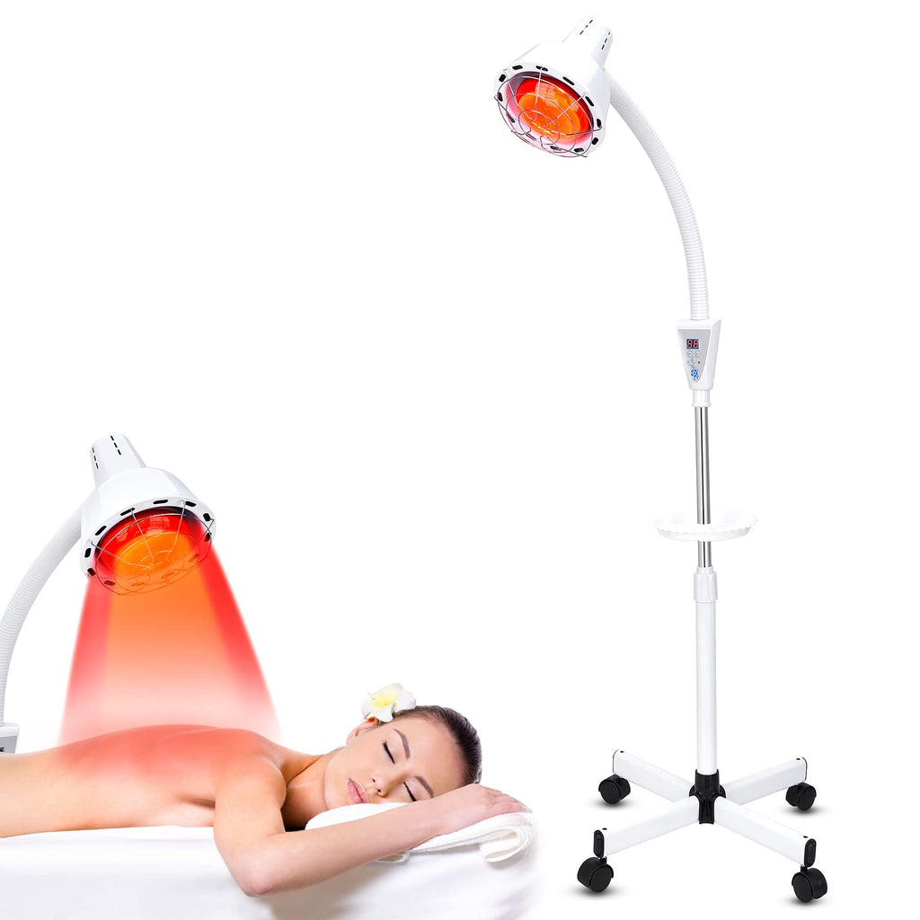 QAIHOE Infrared Light Therapy 275W Red Infrared Therapy Lamp for Body or Pain Therapy Device with Timer and Adjustable Height Stand