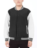Boys' varsity bomber jacket, clean catalog photo