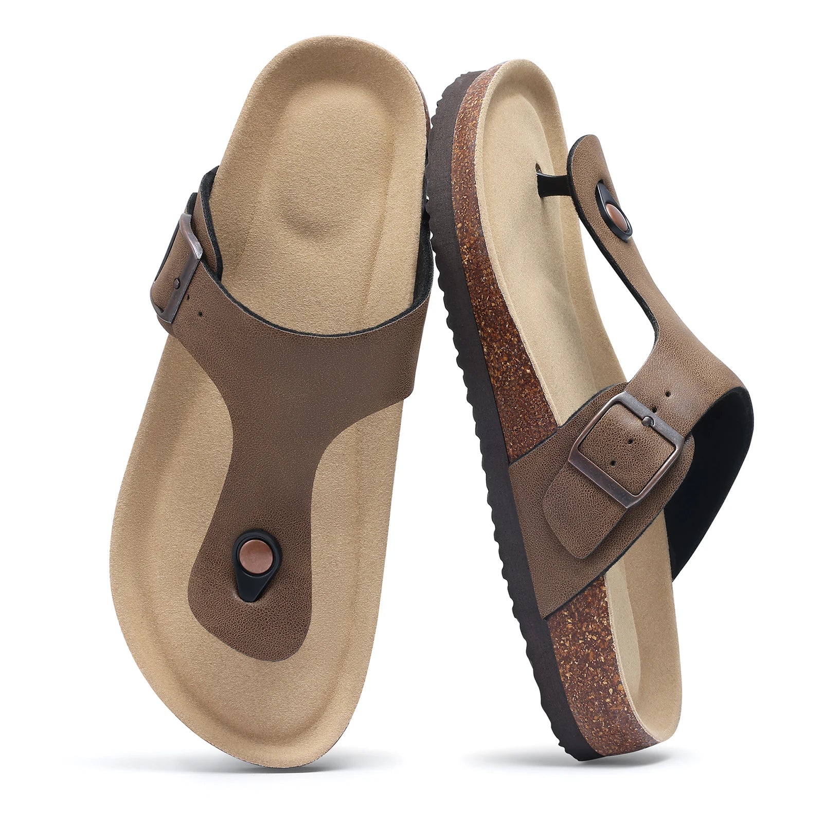 Men's Suede Cork Slip-On Mules