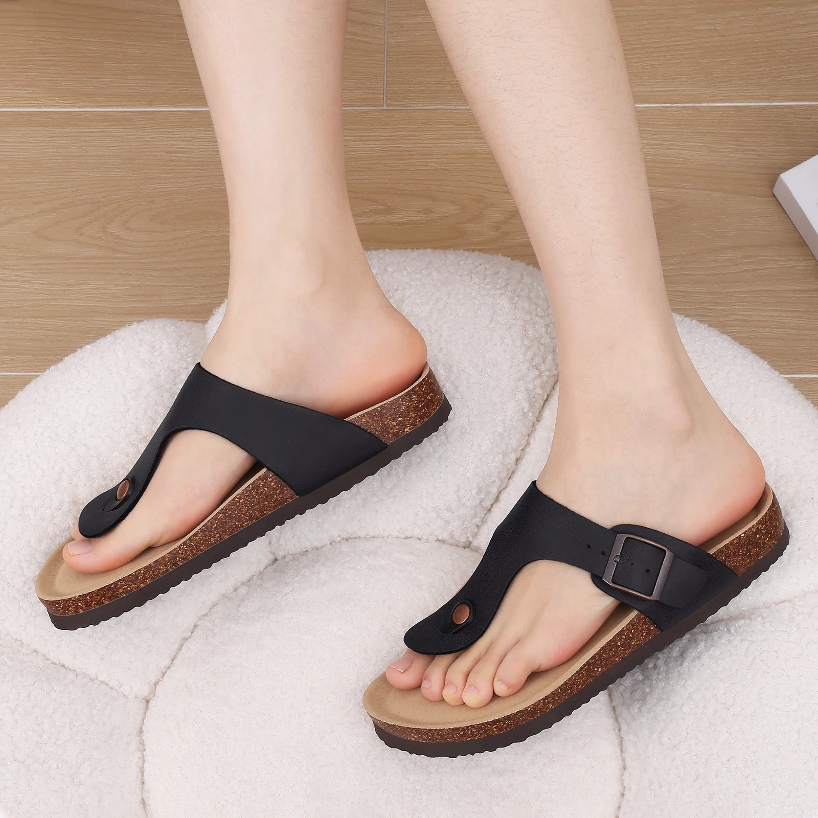 Men's Suede Cork Slip-On Mules