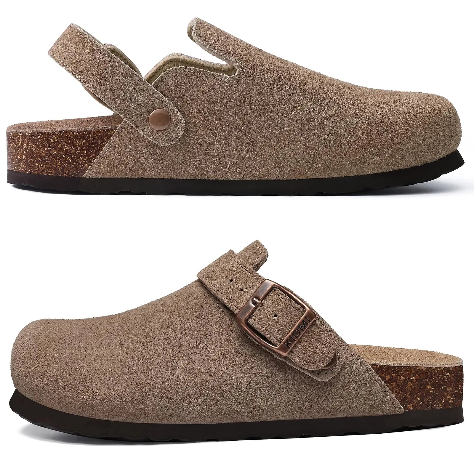 Men's Suede Cork Slip-On Mules