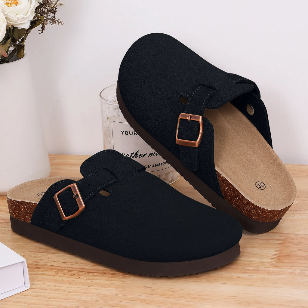 Men's Suede Cork Slip-On Mules