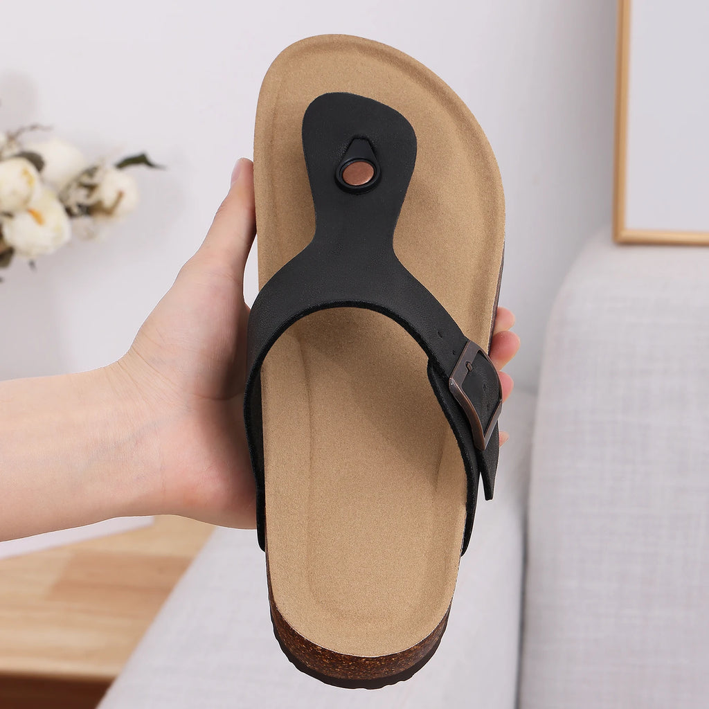 Men's Suede Cork Slip-On Mules