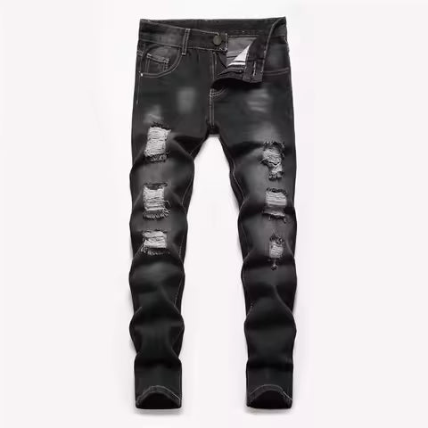 Boys' baggy distressed denim jeans