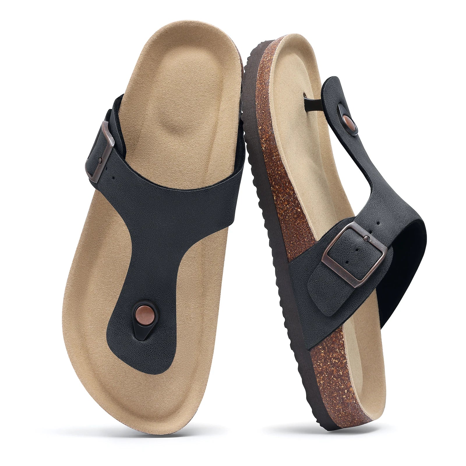 Men's Suede Cork Slip-On Mules