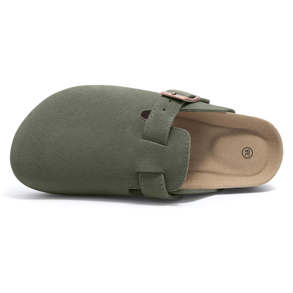 Men's Suede Cork Slip-On Mules
