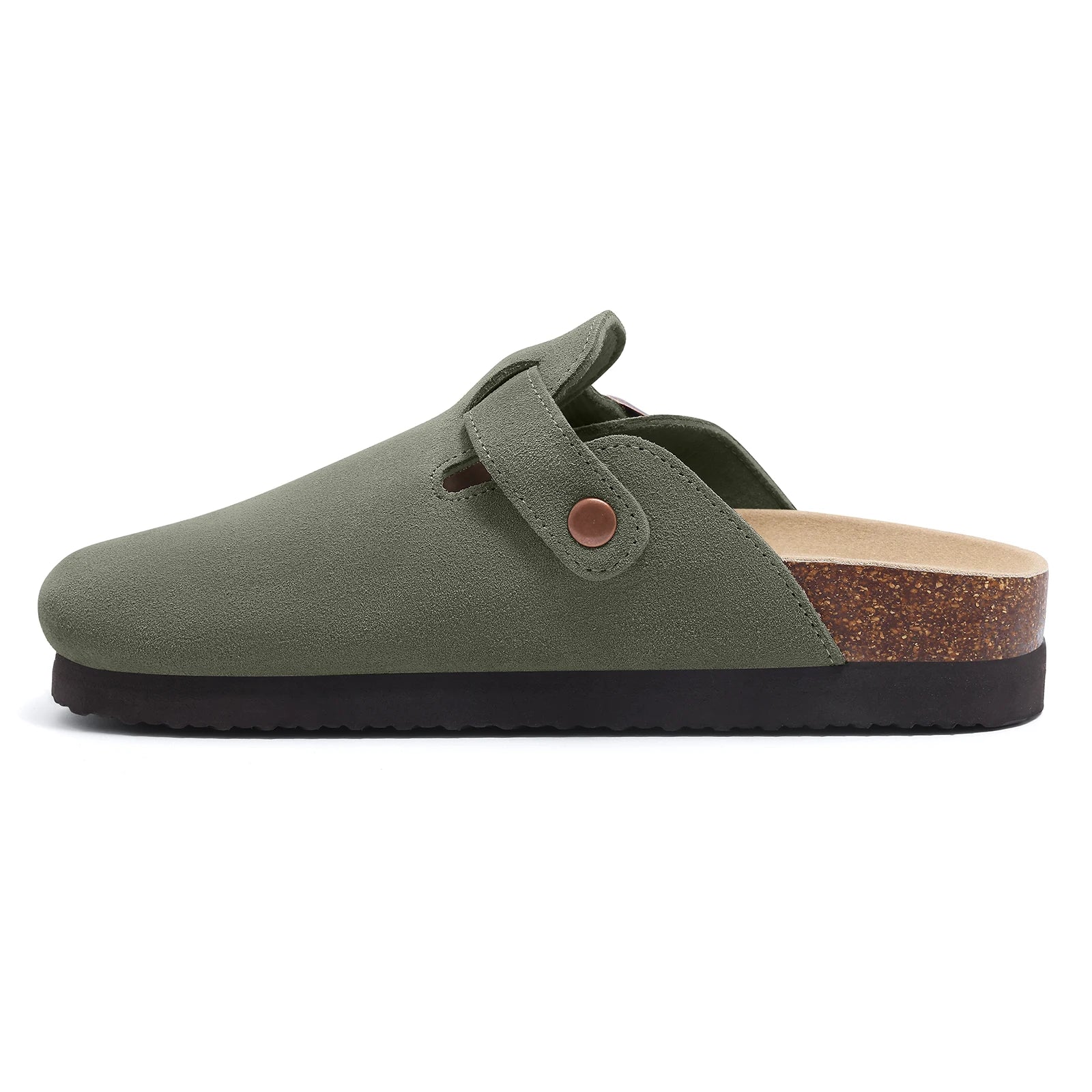 Men's Suede Cork Slip-On Mules