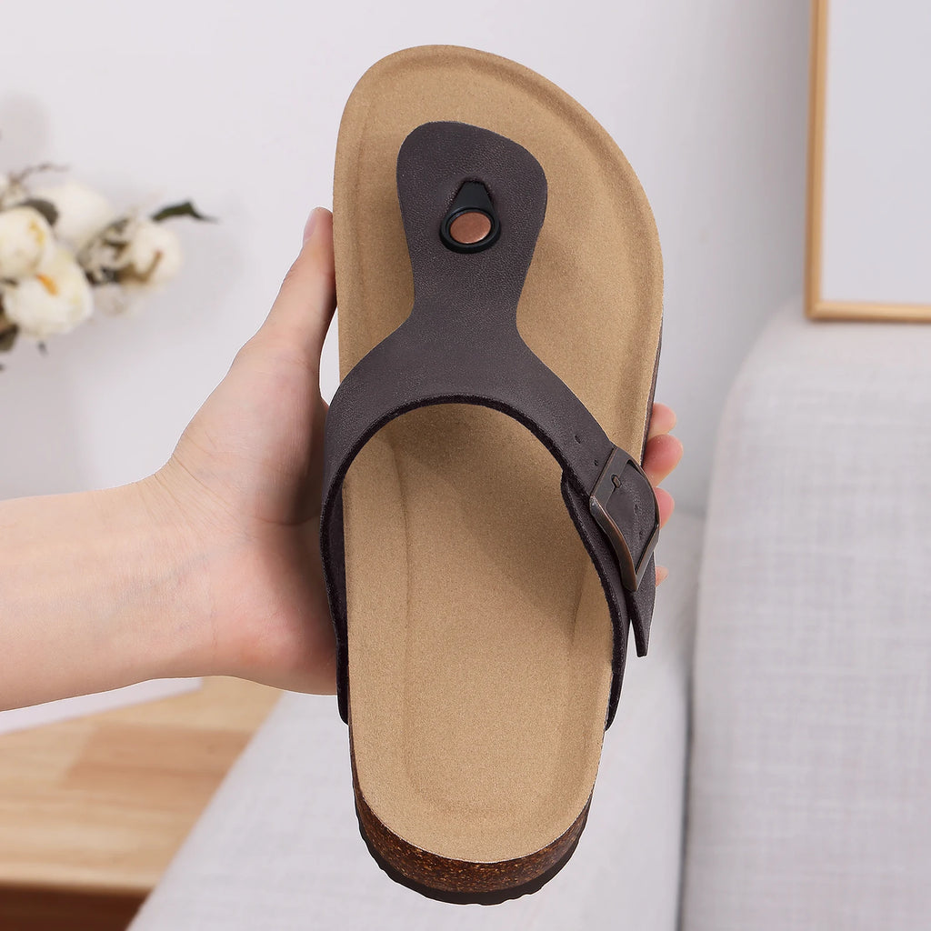 Men's Suede Cork Slip-On Mules