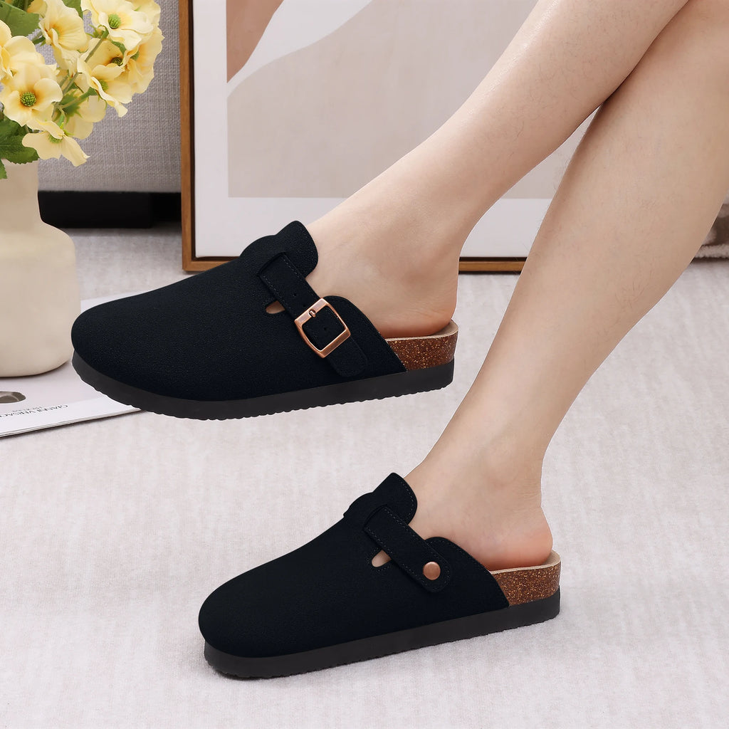 Men's Suede Cork Slip-On Mules