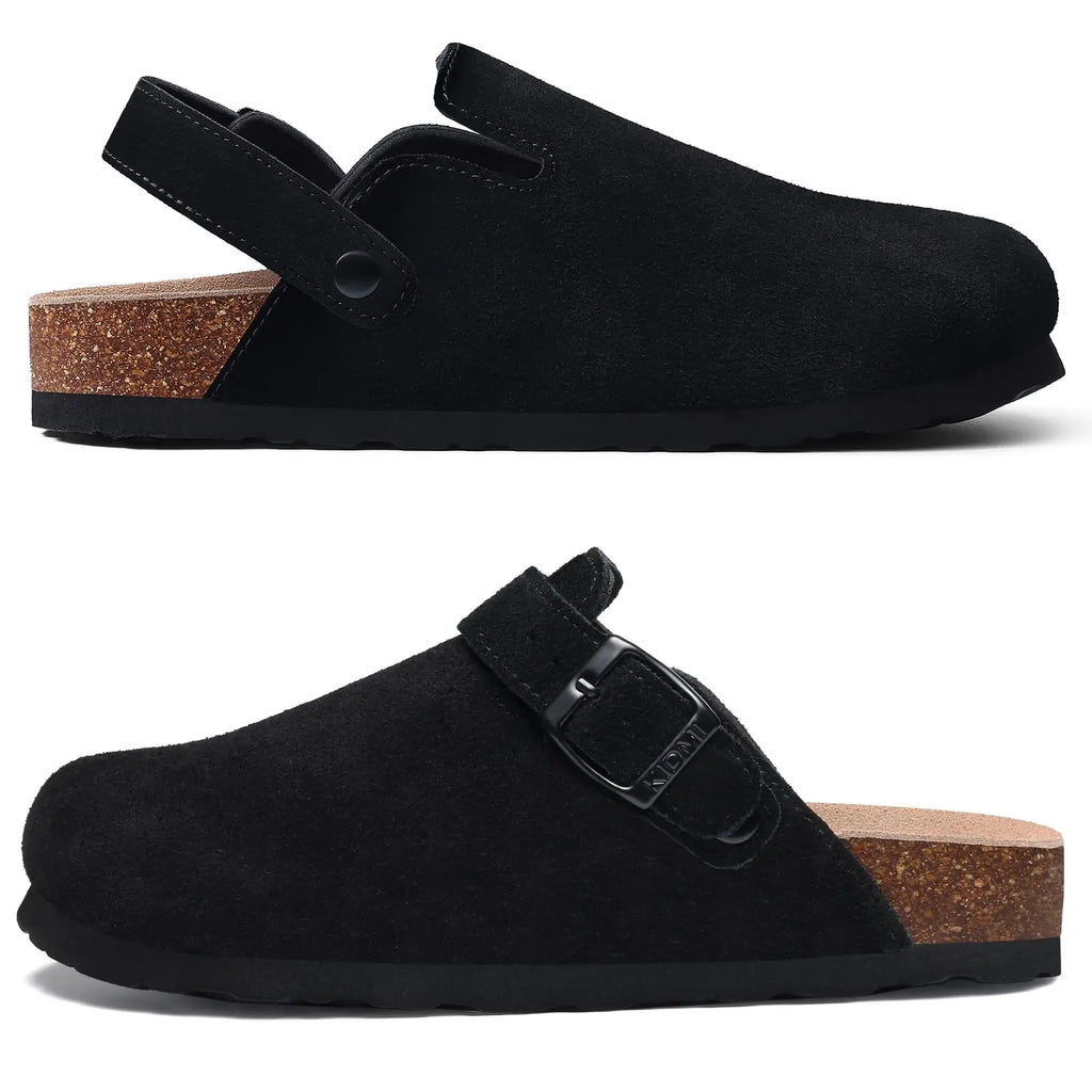 Men's Suede Cork Slip-On Mules