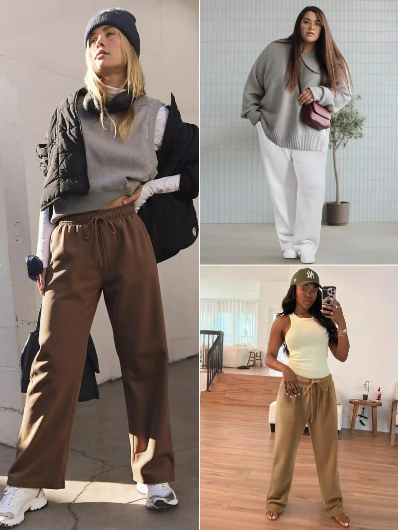 Black Baggy Wide-Leg Joggers — Oversized Streetwear Sweatpants