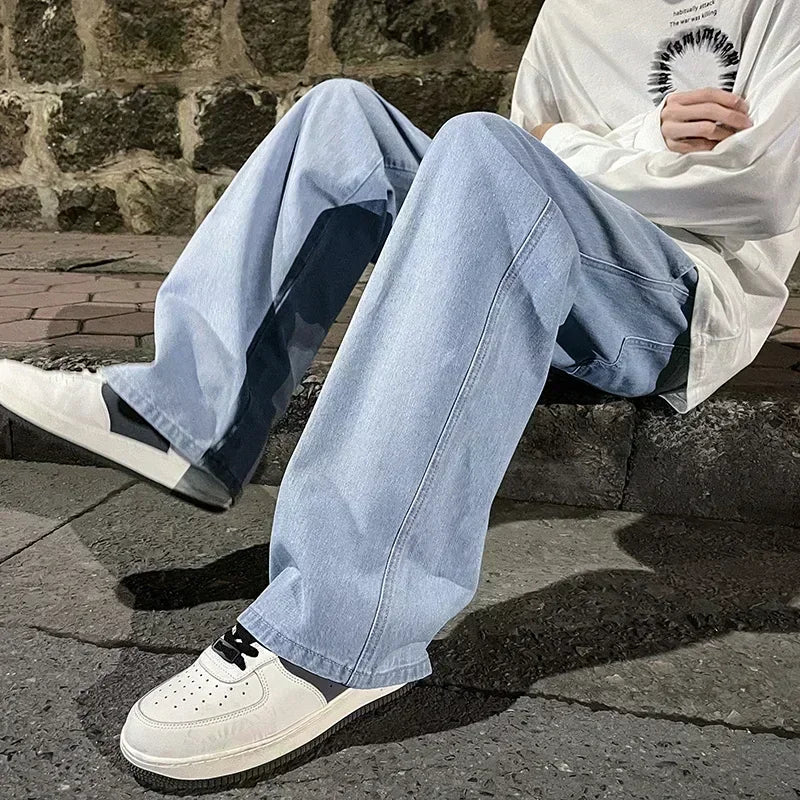 Streetwear Baggy Jeans — Wide-Leg Denim Trousers, Harajuku Style