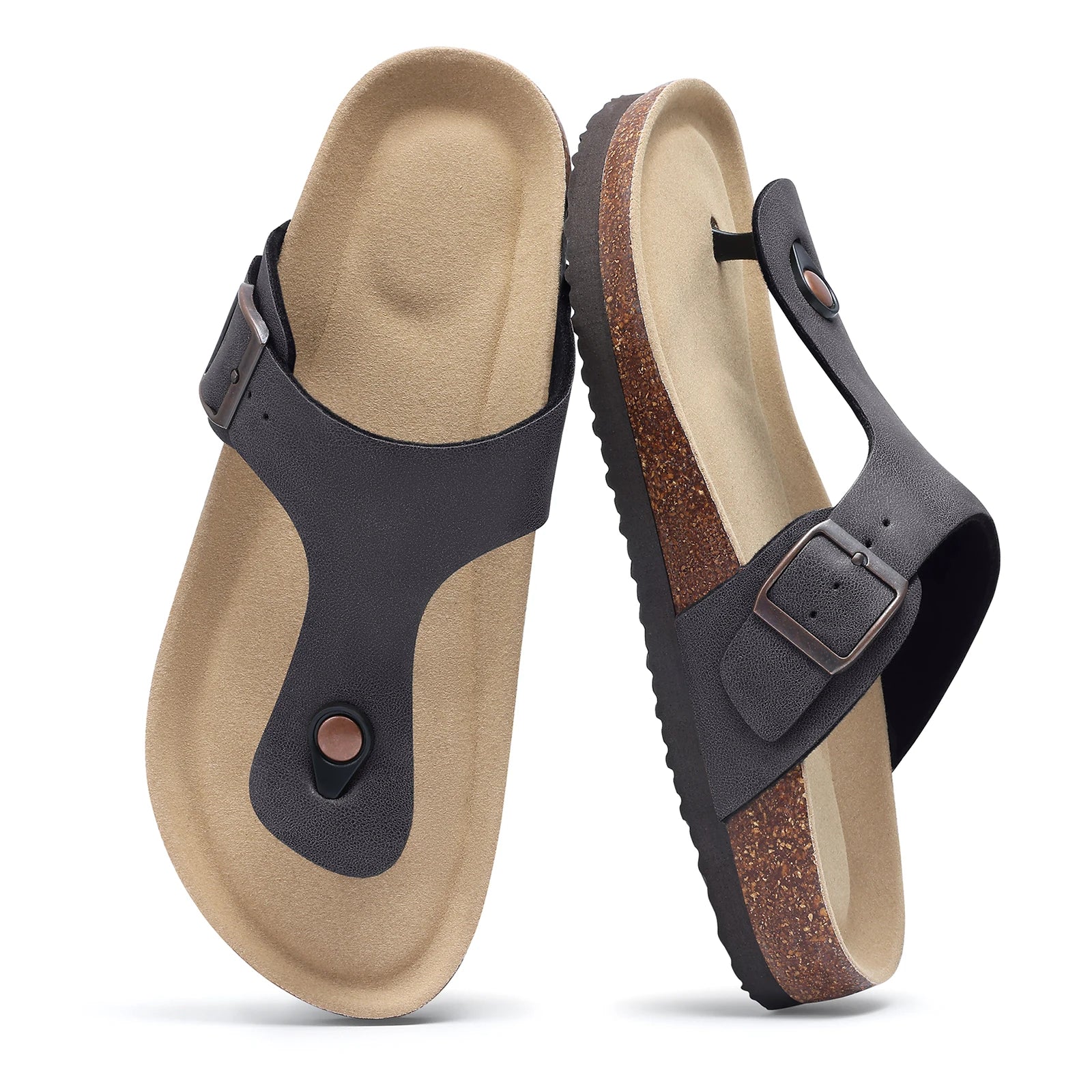 Men's Suede Cork Slip-On Mules