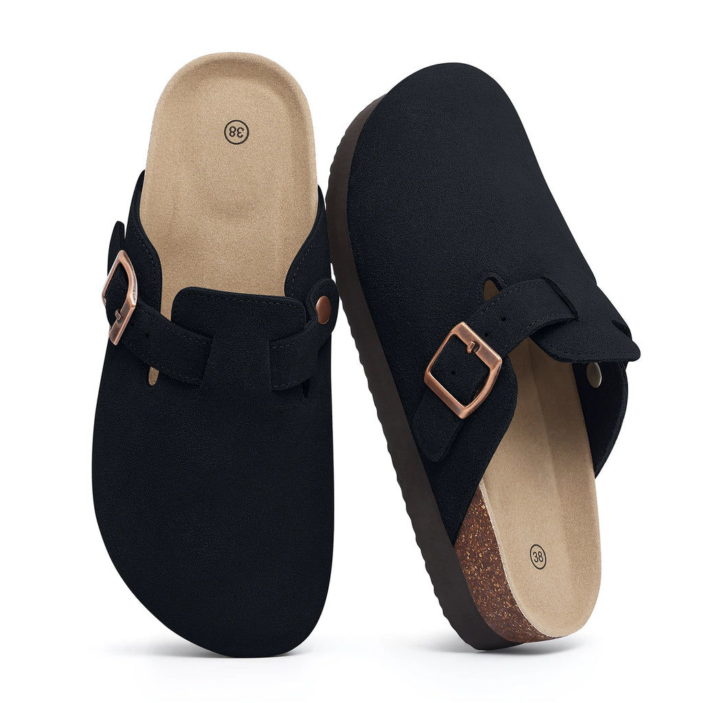 Men's Suede Cork Slip-On Mules