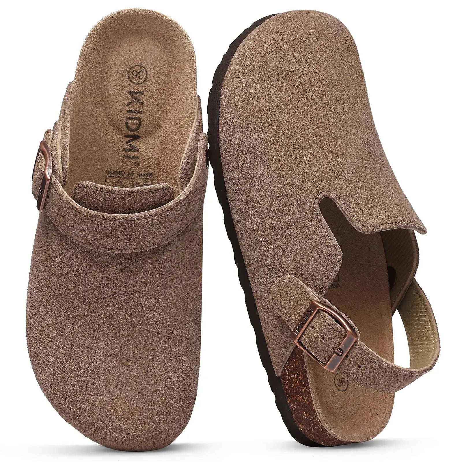 Men's Suede Cork Slip-On Mules
