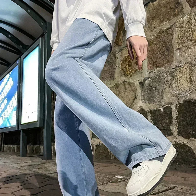 Streetwear Baggy Jeans — Wide-Leg Denim Trousers, Harajuku Style