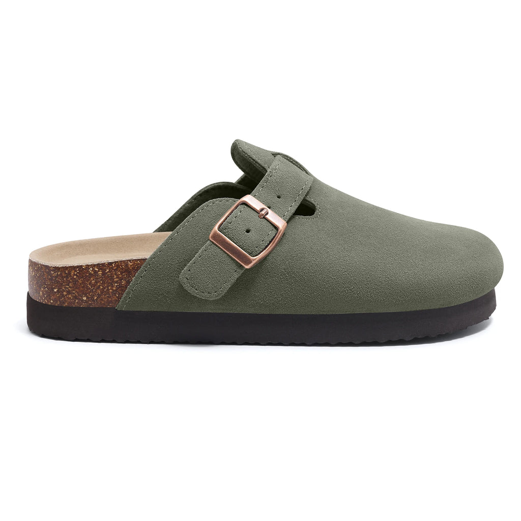 Men's Suede Cork Slip-On Mules