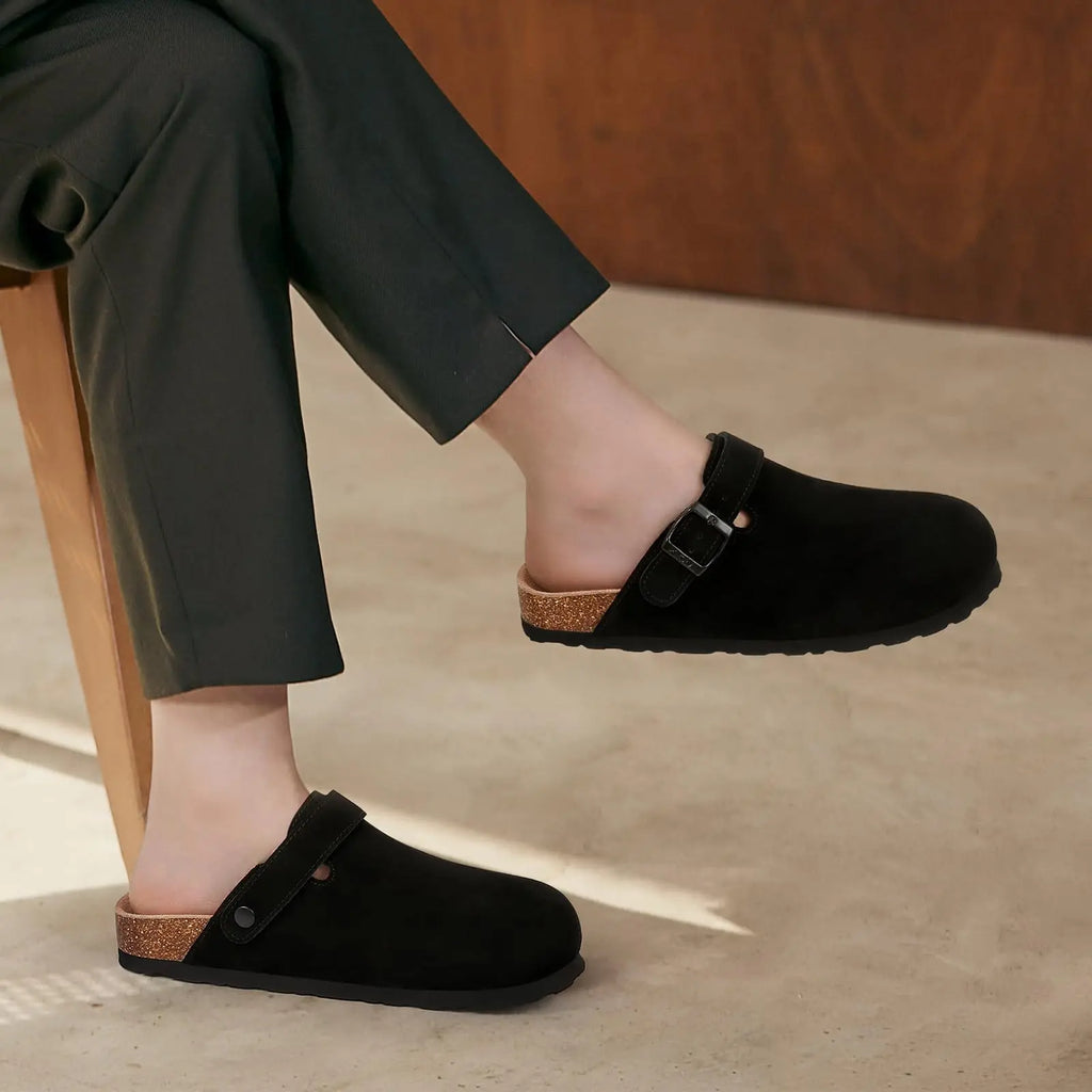 Men's Suede Cork Slip-On Mules
