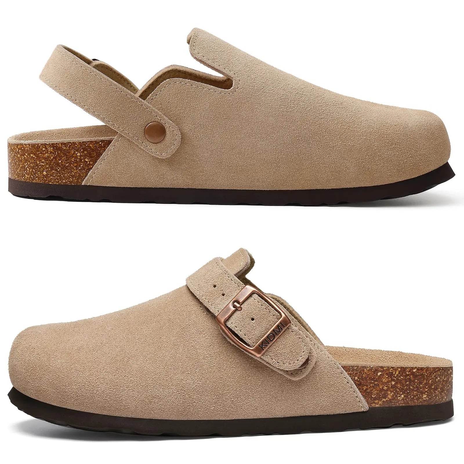 Men's Suede Cork Slip-On Mules