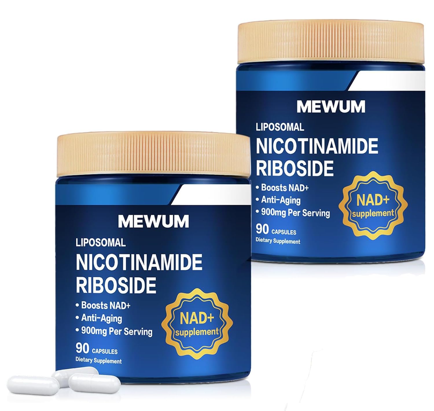 NAD+ Supplement with Resveratrol — 90 Capsules