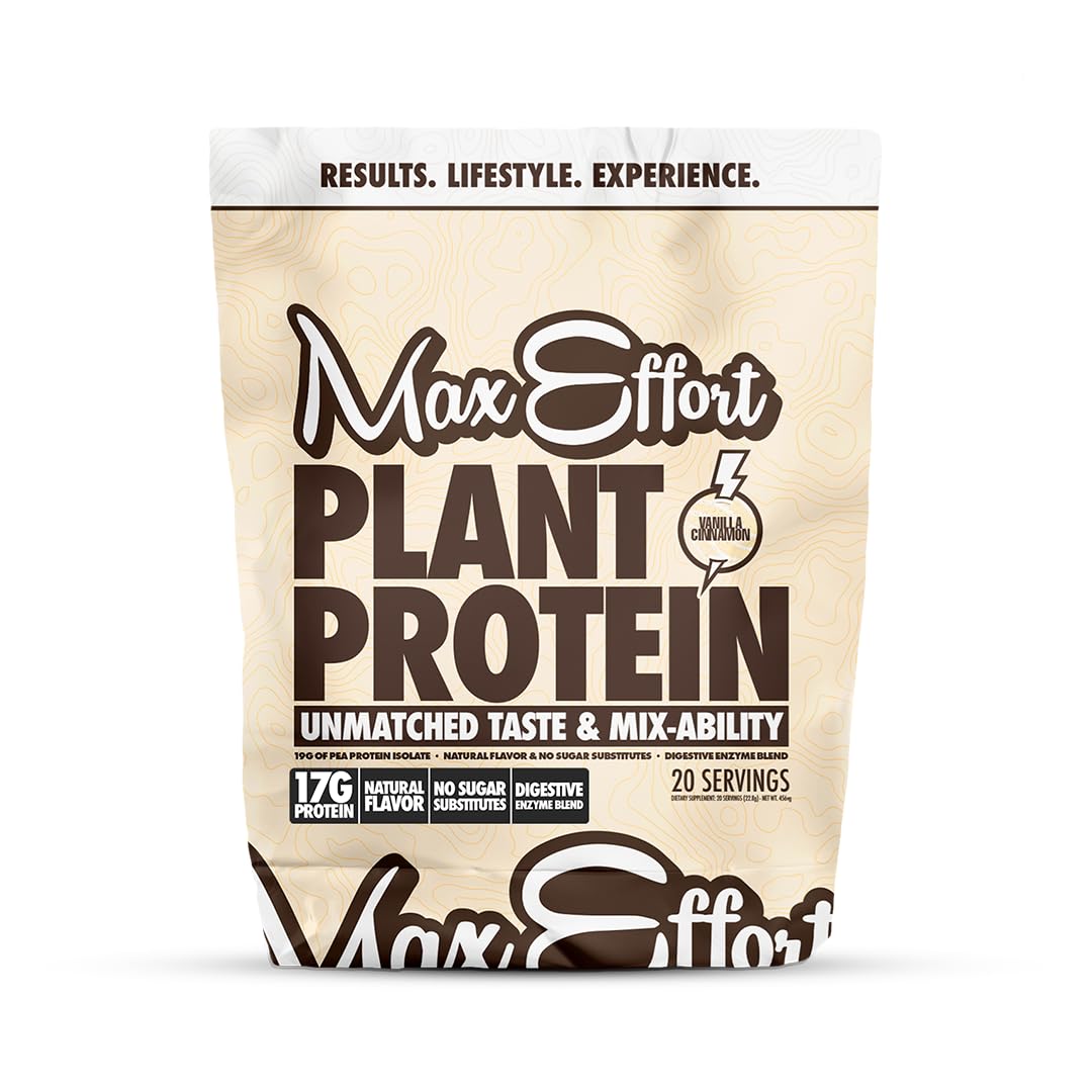 MAX EFFORT Plant Protein — Vanilla Cinnamon, 20 Servings