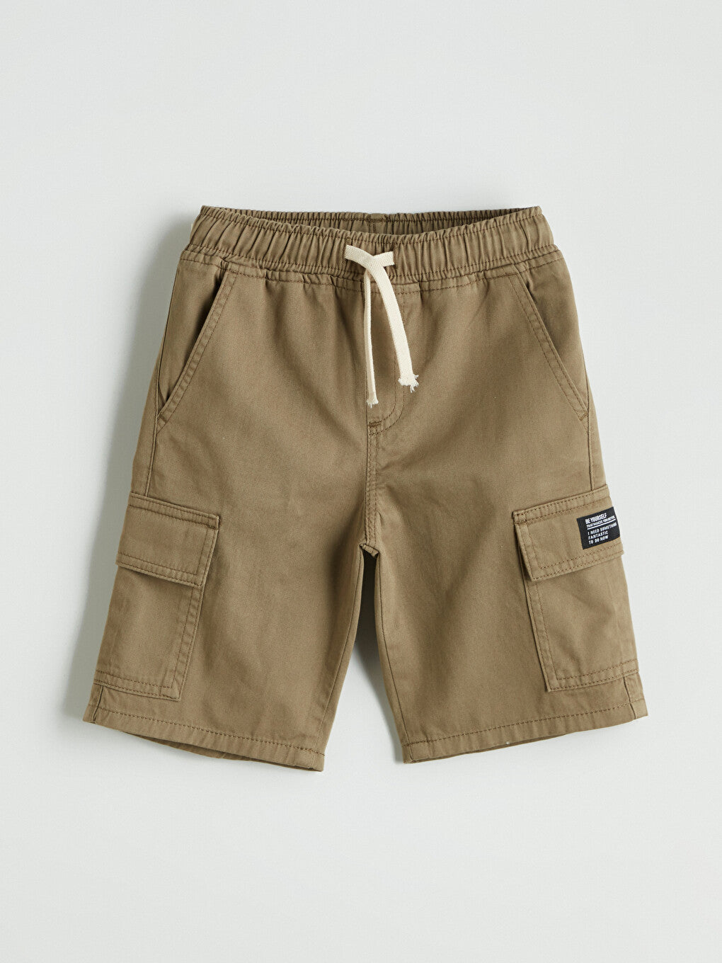 Boys' cargo shorts, clean product photo