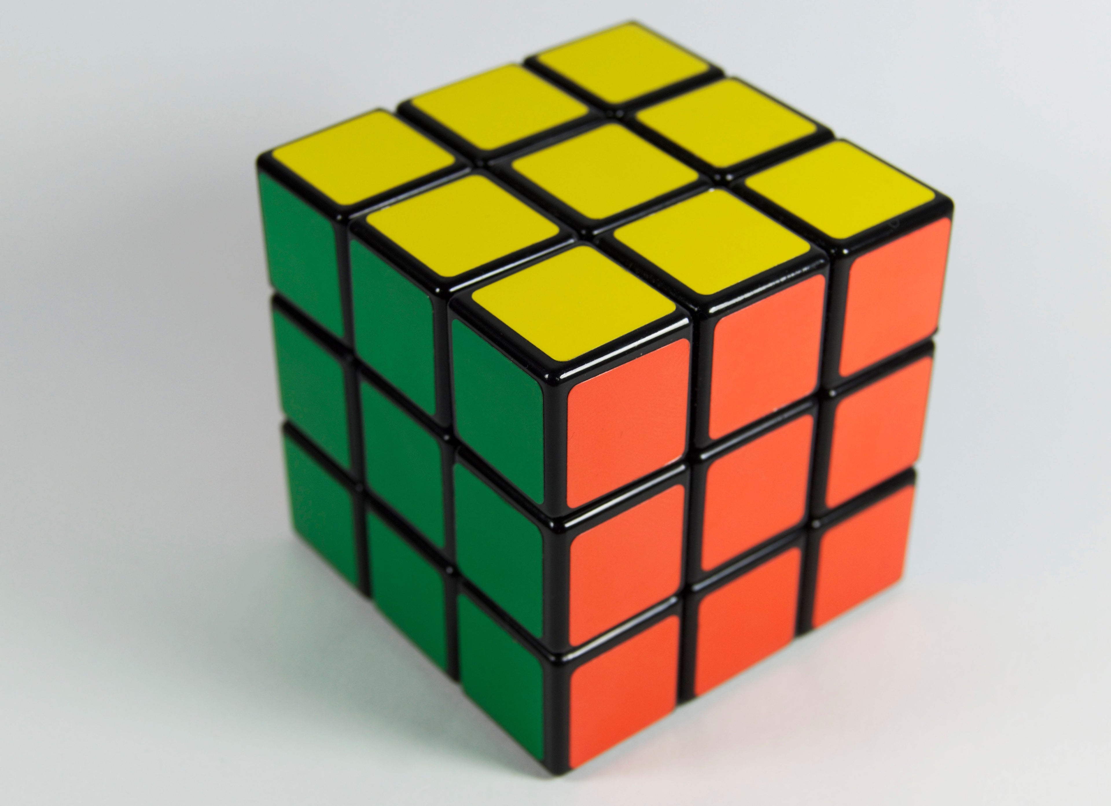 Solved speed puzzle cube