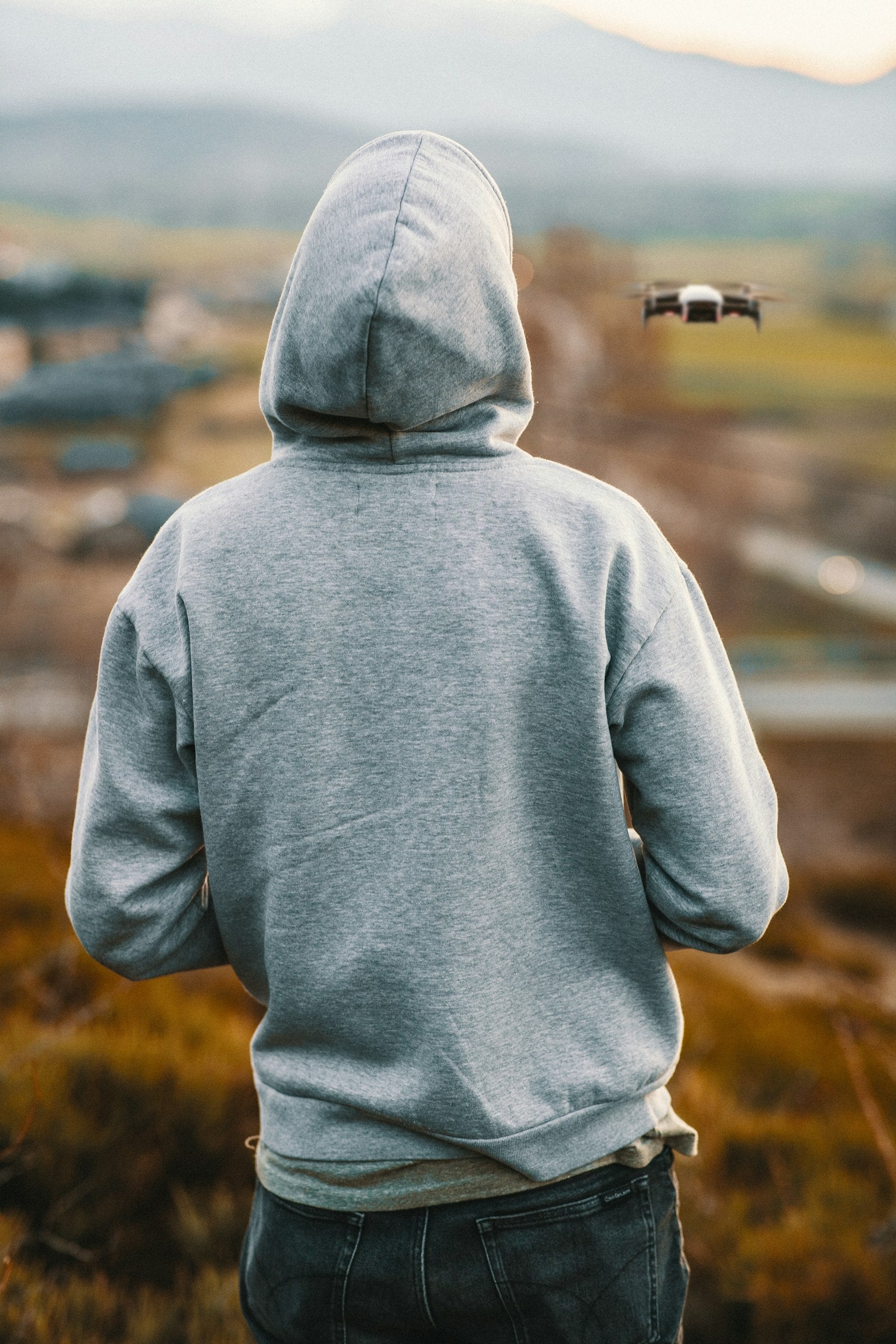 Man wearing oversized graphic hoodie